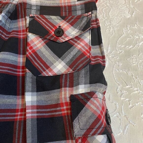 Kids Seven Souls Boys Plaid Fashion Shorts Size 5 - Picture 3 of 9